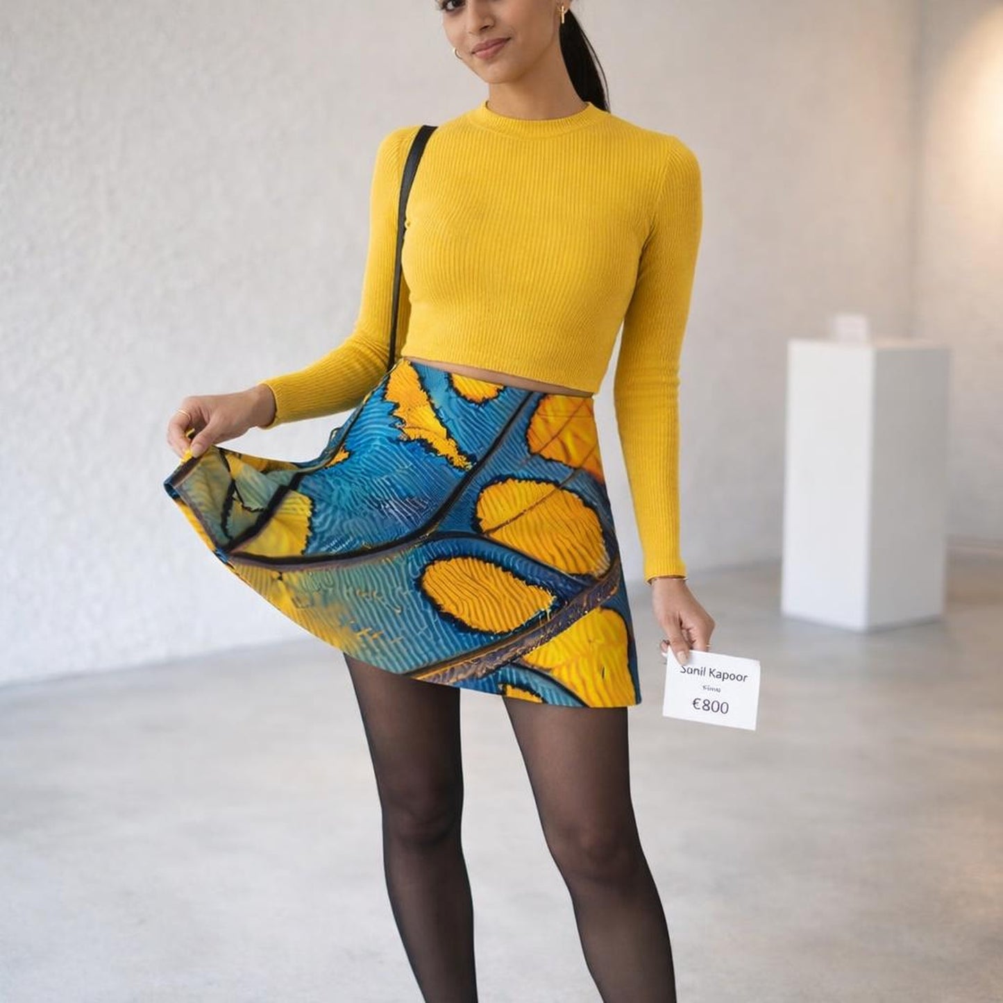 Electric Monarch | Mini Skirt | Butterfly Wing Graphic — lifestyle
