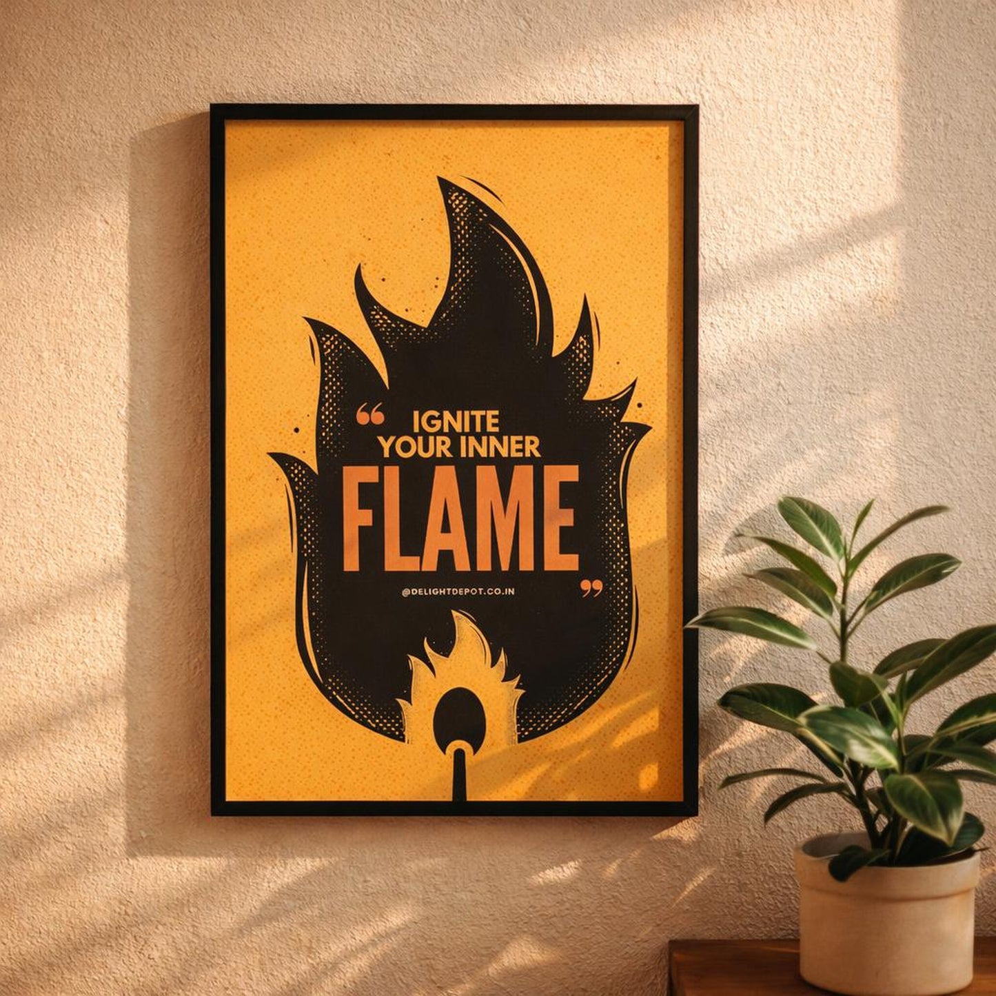 Ignite Your Inner Flame | A3 Poster | Bold Flame Graphic · design detail