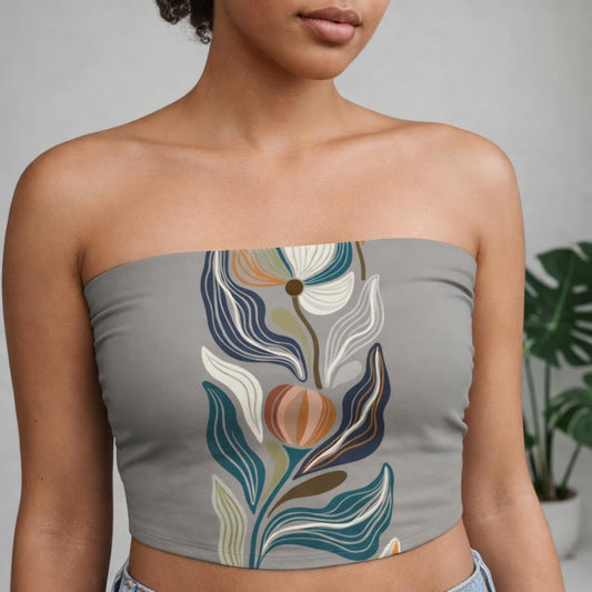 Boho Bloom | Tube Top | Earthy Floral — design detail