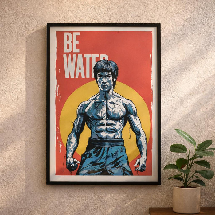 Be Water | Bruce Lee | A3 Poster — design detail