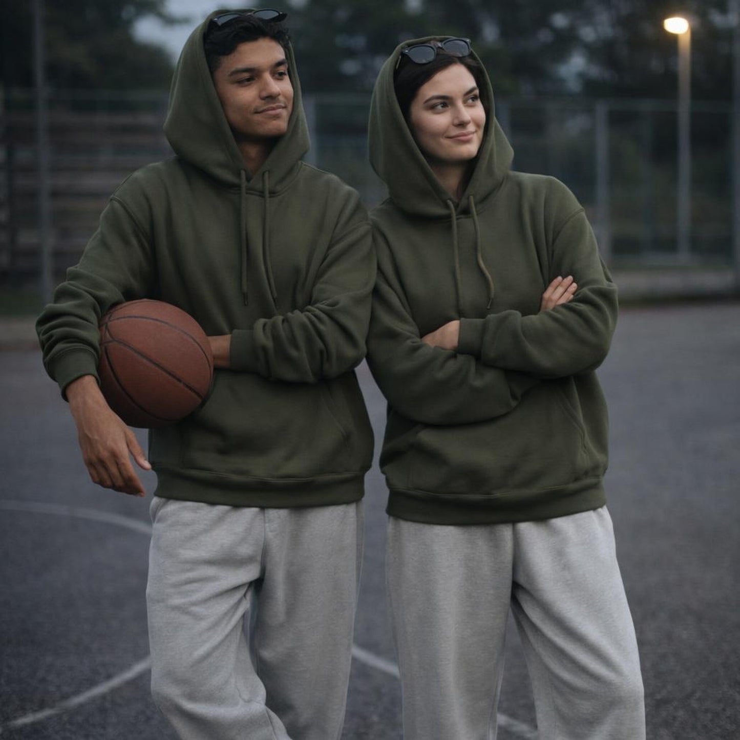 Earthy Vibes | Hoodie | Olive Green — design detail