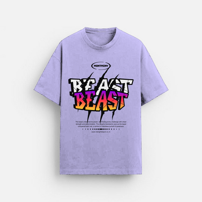 Beast | Oversized T-Shirt | Lavender Gradient