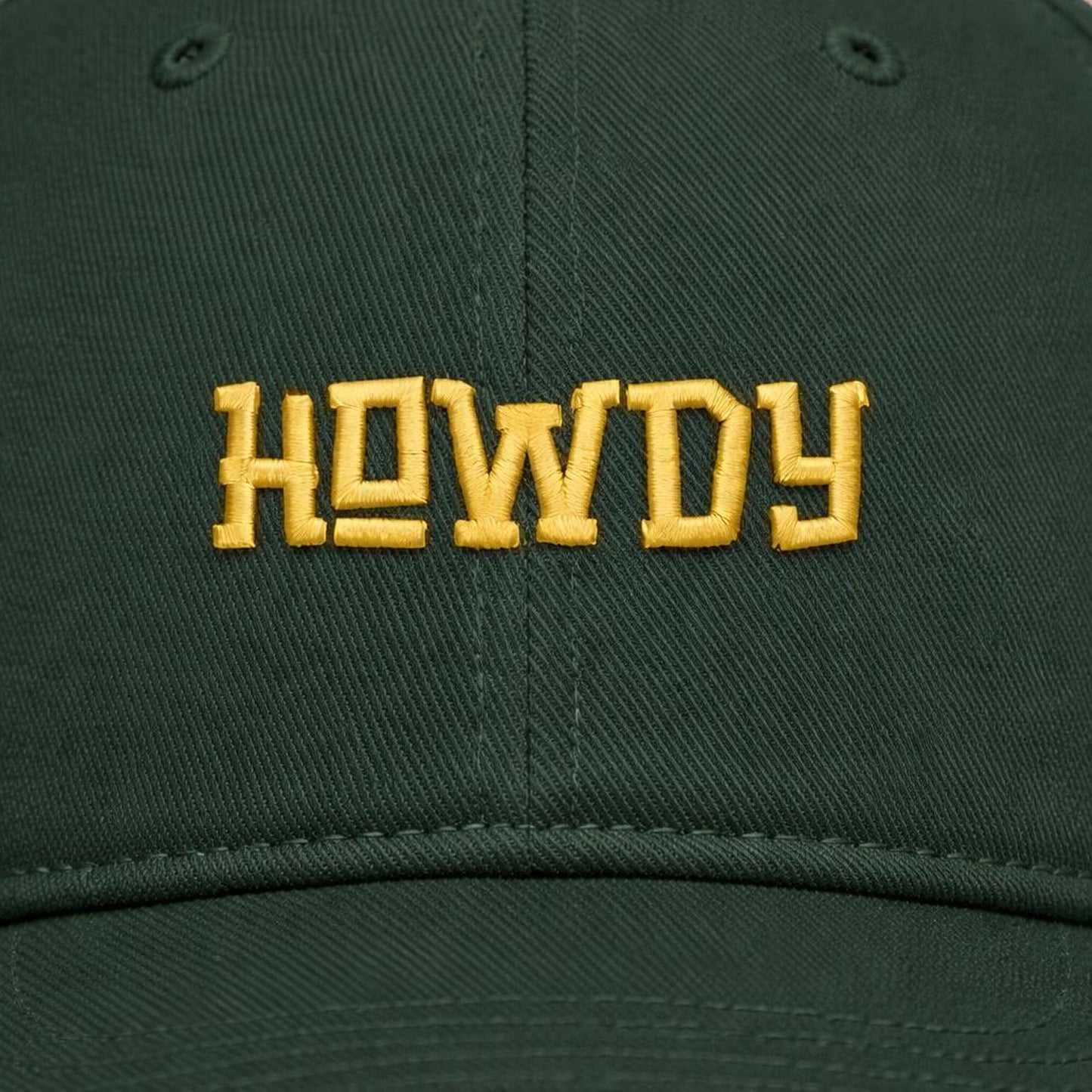 Howdy Embroidered | Baseball Cap | Dark Green · lifestyle