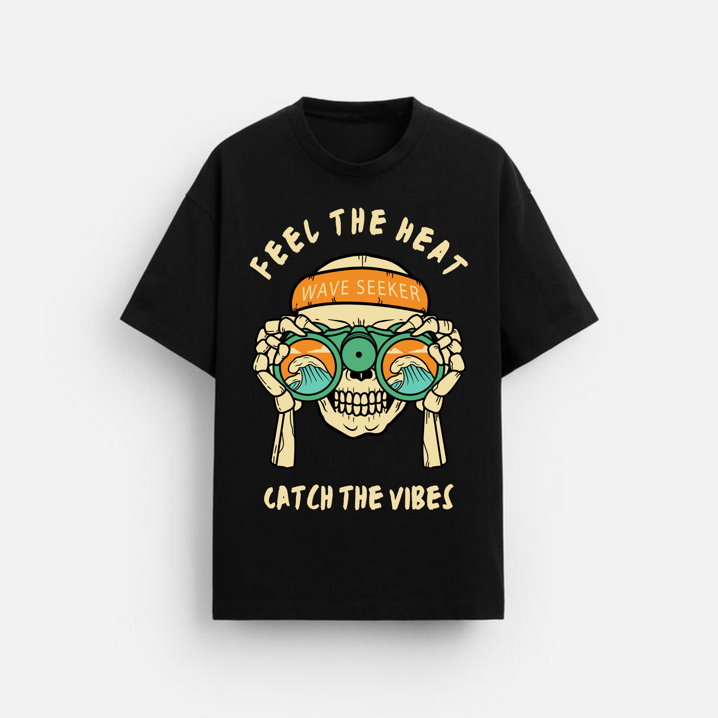 Wave Seeker - Oversized Classic T-Shirt Black