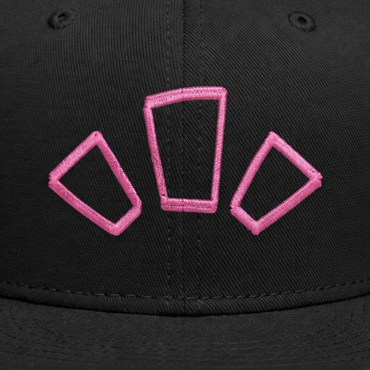 Pink Triangles | Snapback Cap | Black Cotton · lifestyle