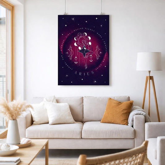 Aries | A3 Poster | Zodiac Stars — front view
