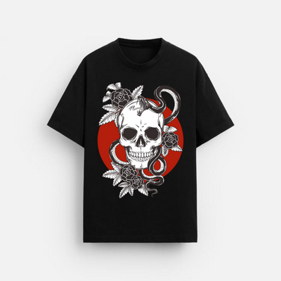 Skull n Snake | Oversized T-Shirt | Black