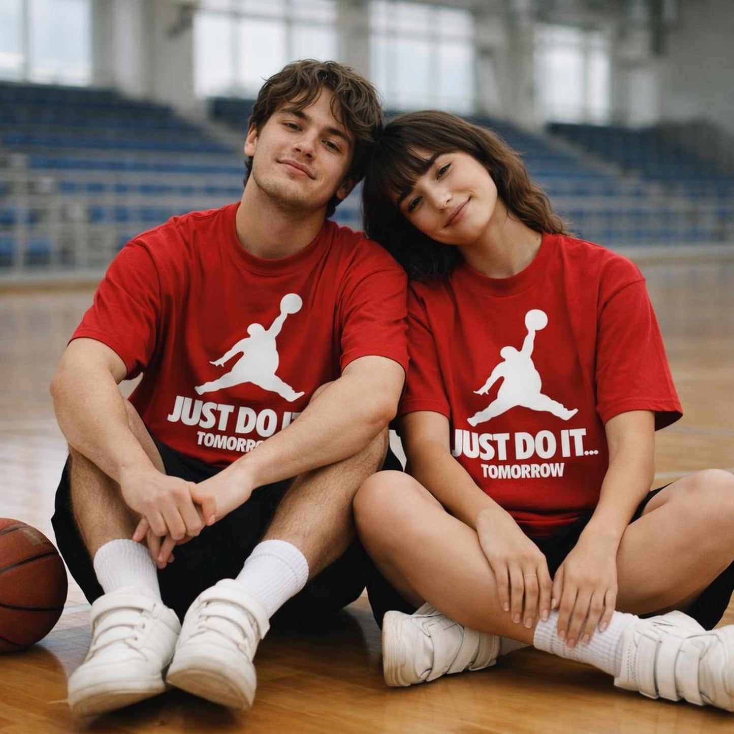 Do It Tomorrow | Oversized T-Shirt | Red — design detail