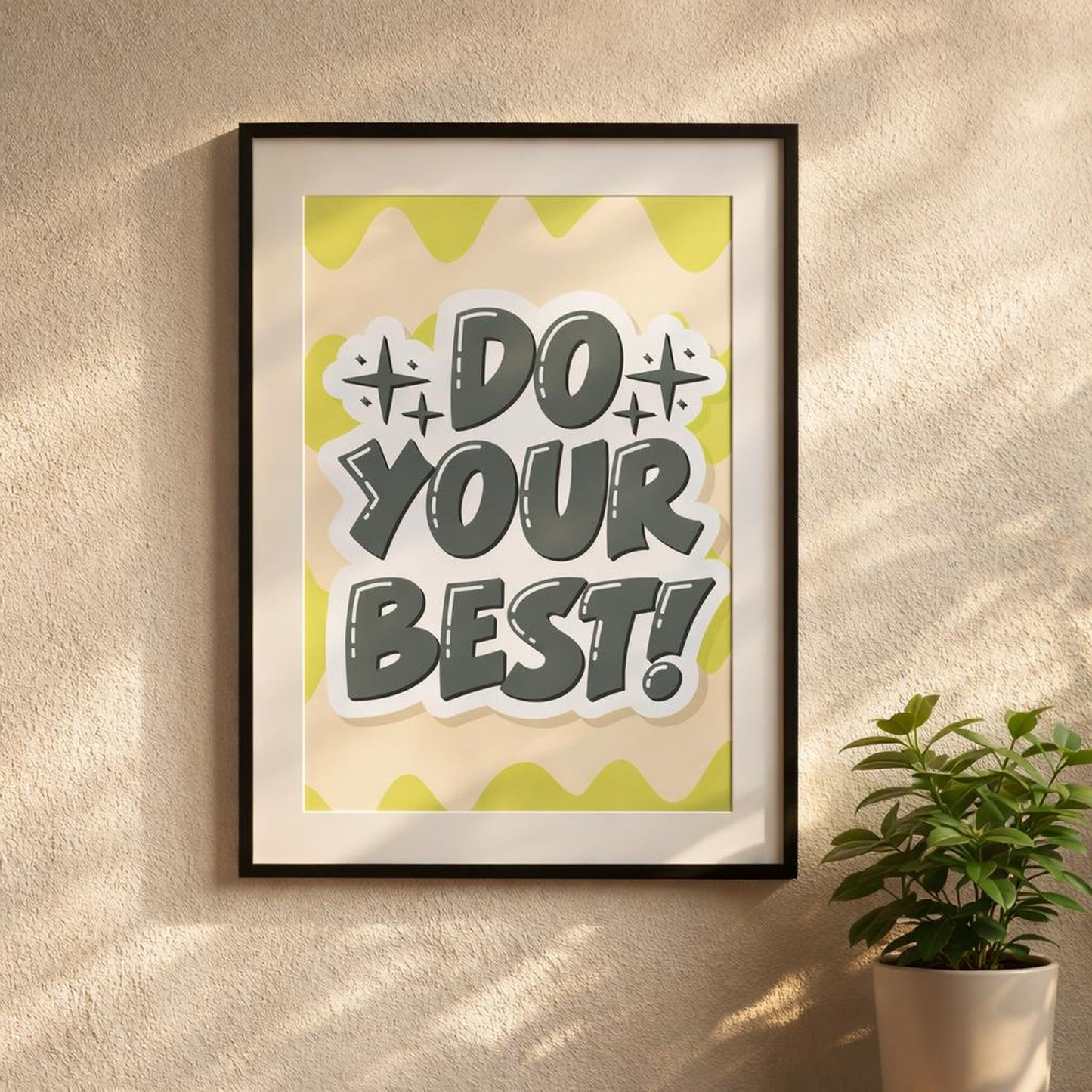 Do Your Best | A3 Poster | Motivational Print — design detail