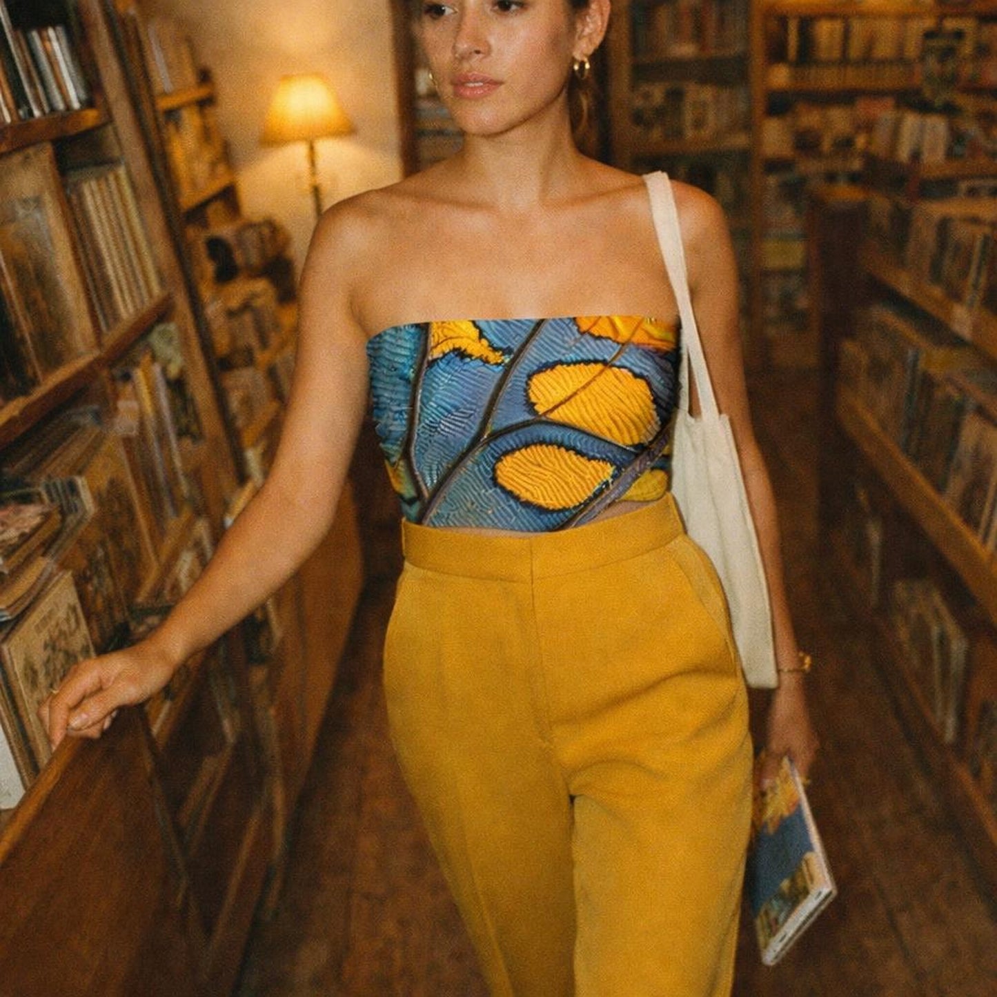 Electric Monarch | Tube Top | Butterfly Wing Graphic — lifestyle