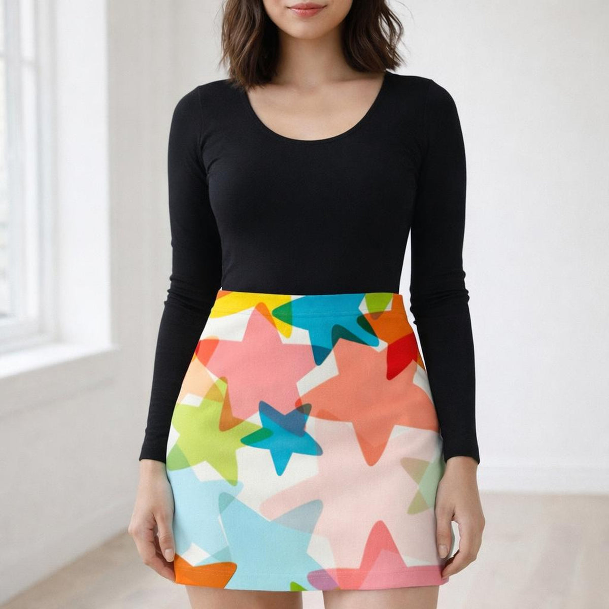 Pop Star | Mini Skirt | Colour Burst · front view