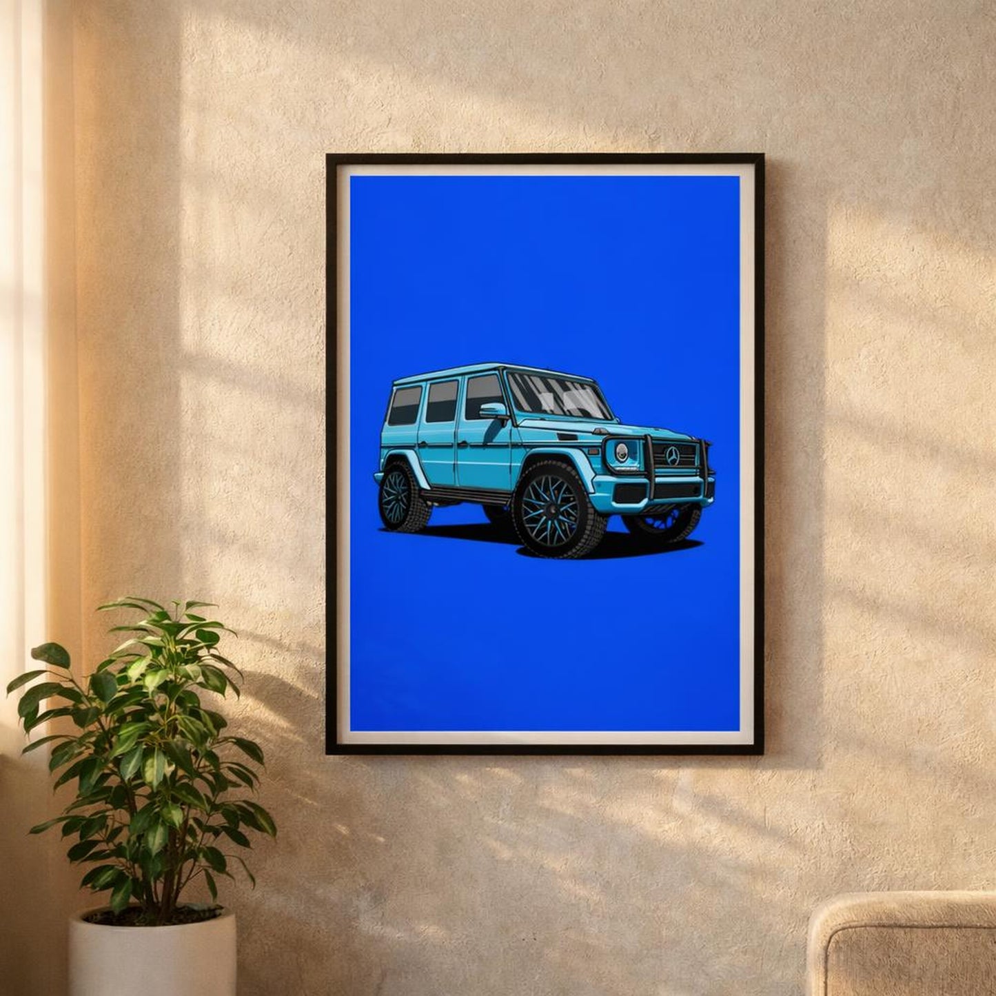 G Wagon Blue | Poster | Mercedes-Benz Side Profile — design detail