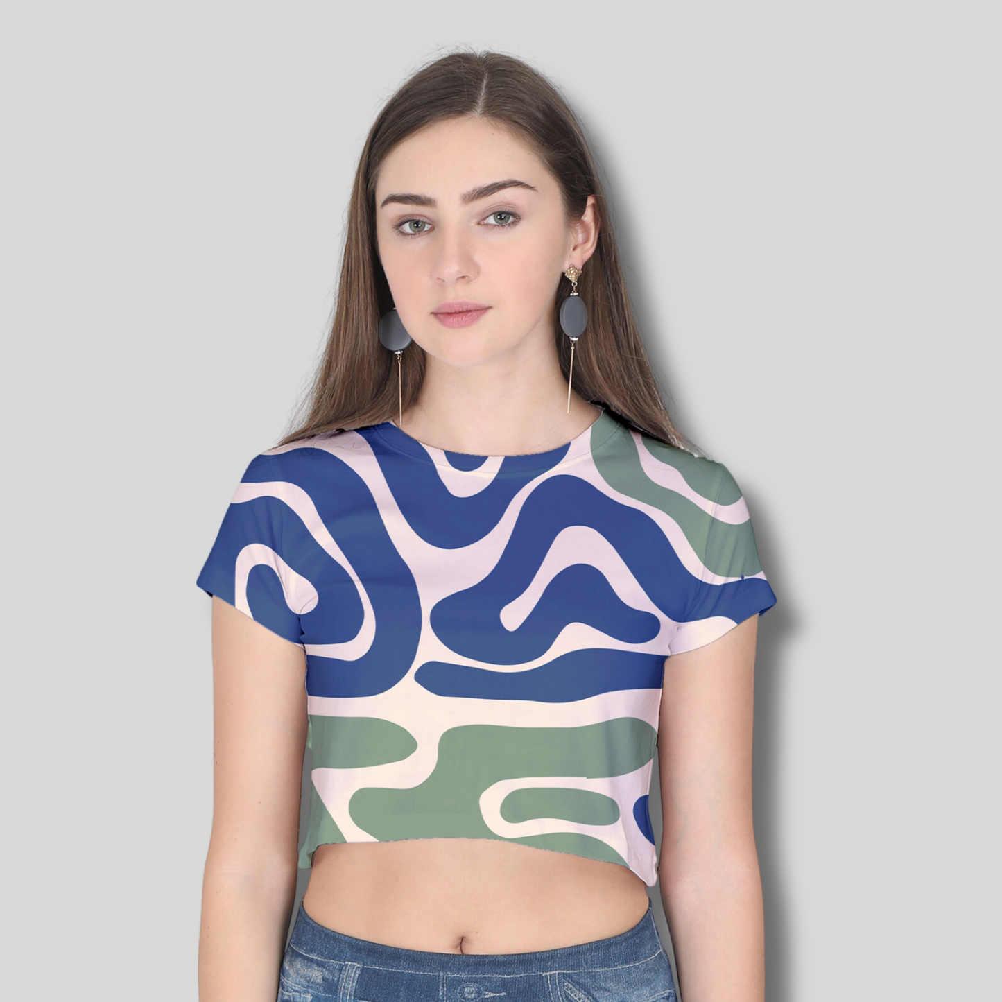 Women Printed Crop Top