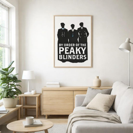 Peaky Blinders | A3 Poster | Black & White Icons — front view