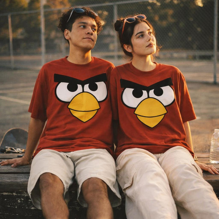 Angry Bird | Oversized Classic T-Shirt | Red — design detail