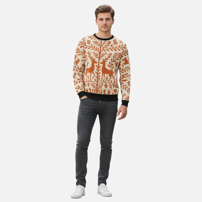Folk Garden Sweatshirt | Terracotta Florals | Delight Depot