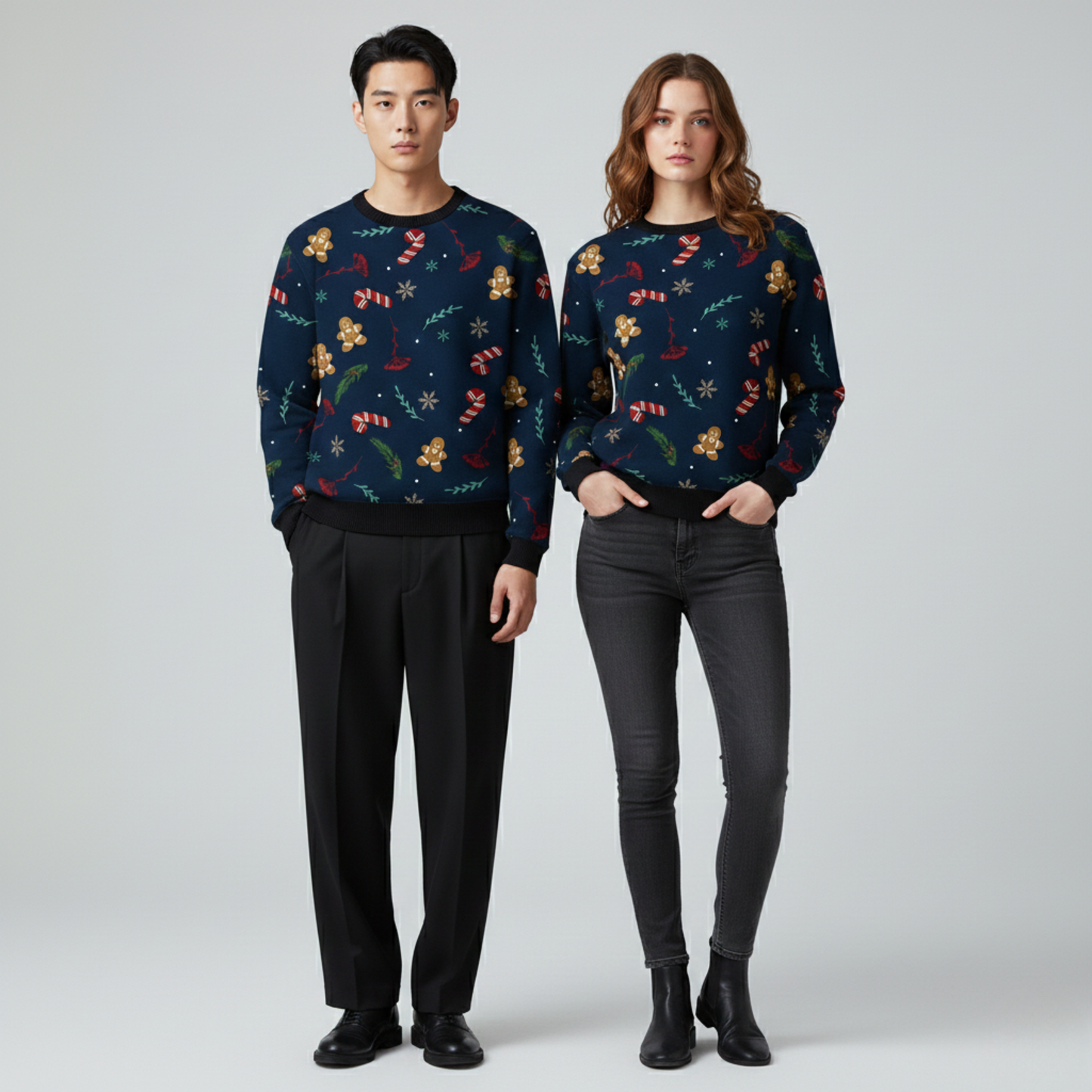 Holiday Sprinkle | Gingerbread Joy | Midnight Blue | Unisex Sweatshirt