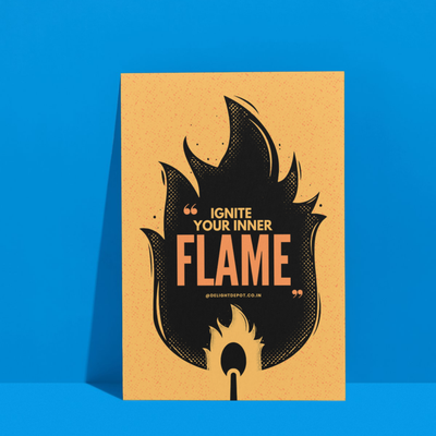 Ignite Your Inner Flame | A3 Poster | Bold Flame Graphic