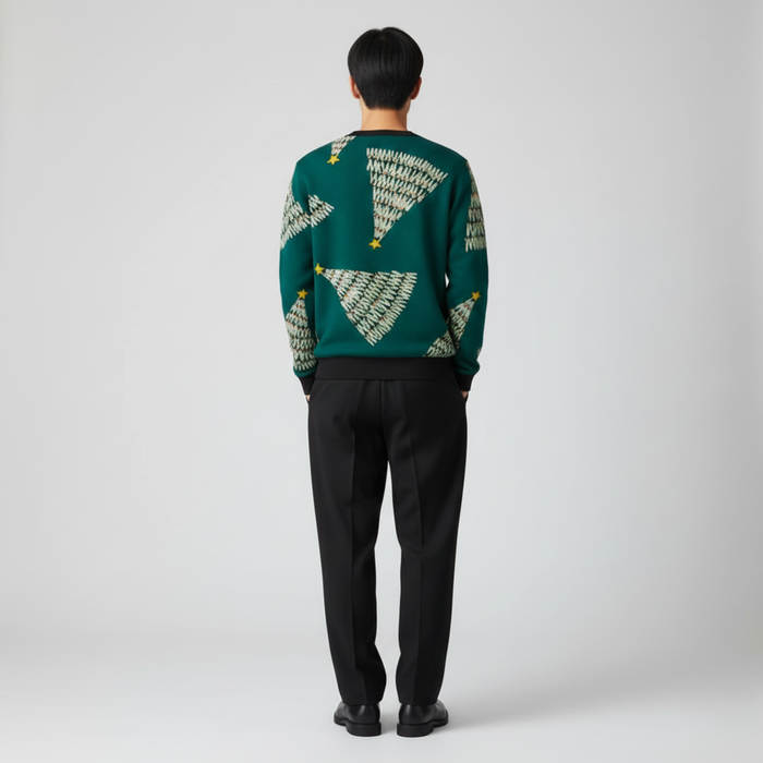 Minimal Tree Charm | Sweatshirt | Deep Green