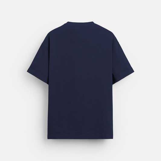 Navy Blue Plain - Oversized Classic T-Shirt