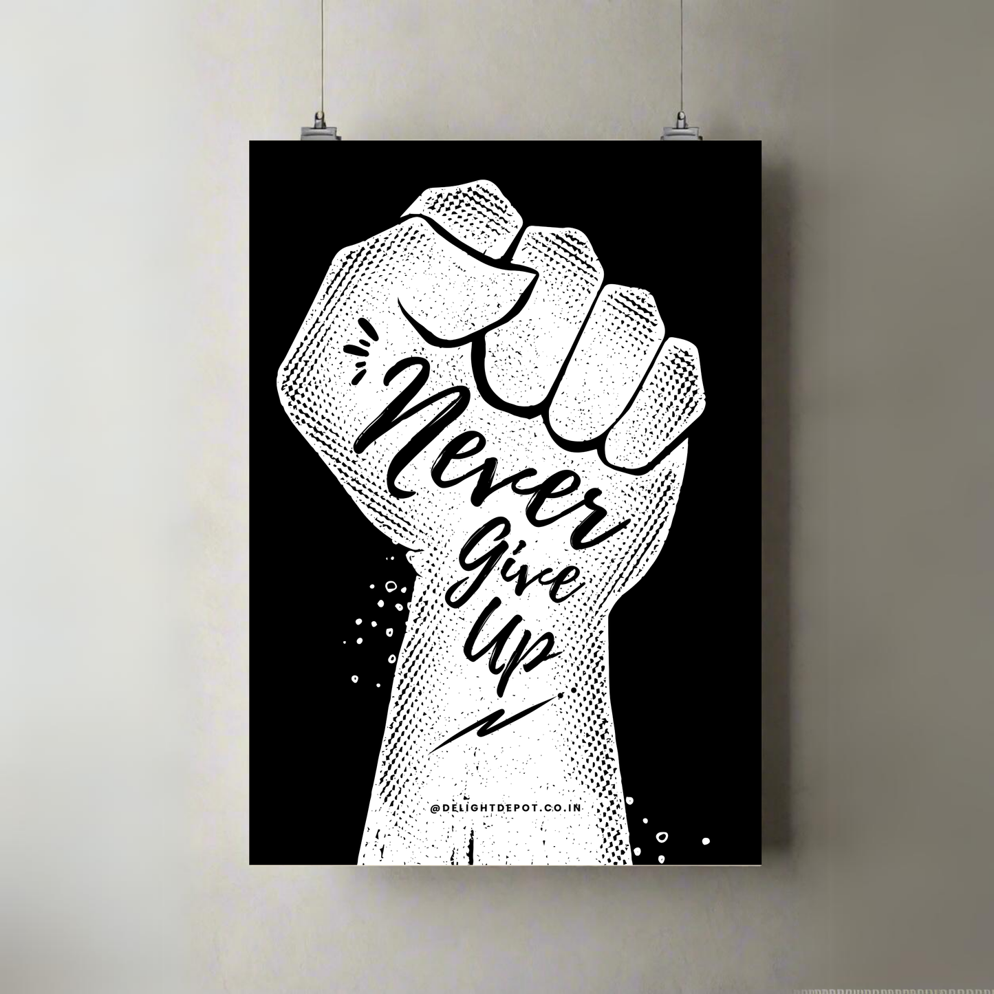 Never Give Up | Motivation | Premium A3 Poster