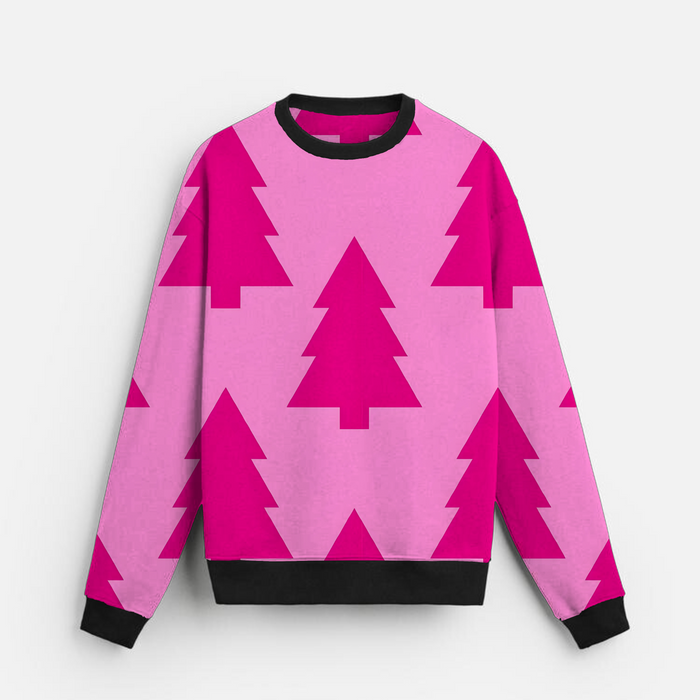 Pink Pine Pop | Sweatshirt | Geometric Triangles