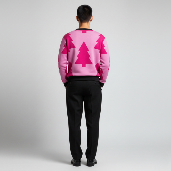 Pink Pine Pop | Sweatshirt | Geometric Triangles