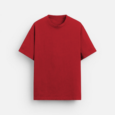 Red Solid | Oversized T-Shirt | Soft Cotton