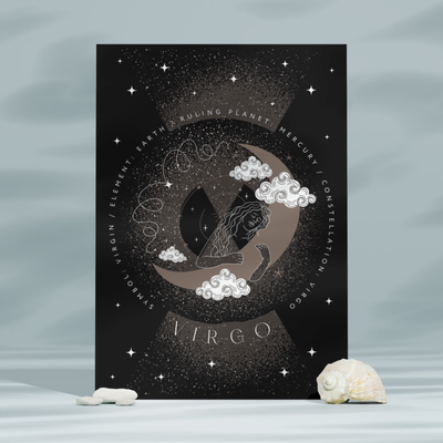 Virgo | A3 Poster | Celestial Moon & Stars