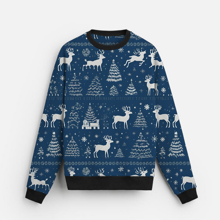 Winter Calm | Sweatshirt | Midnight Blue Reindeer