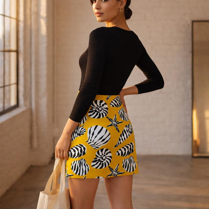 Zesty Tide | Mini Skirt | Zebra & Yellow · lifestyle