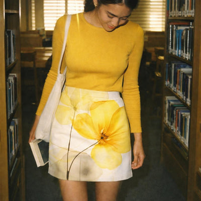 Golden Petal | Mini Skirt | Elegant Minimal · lifestyle