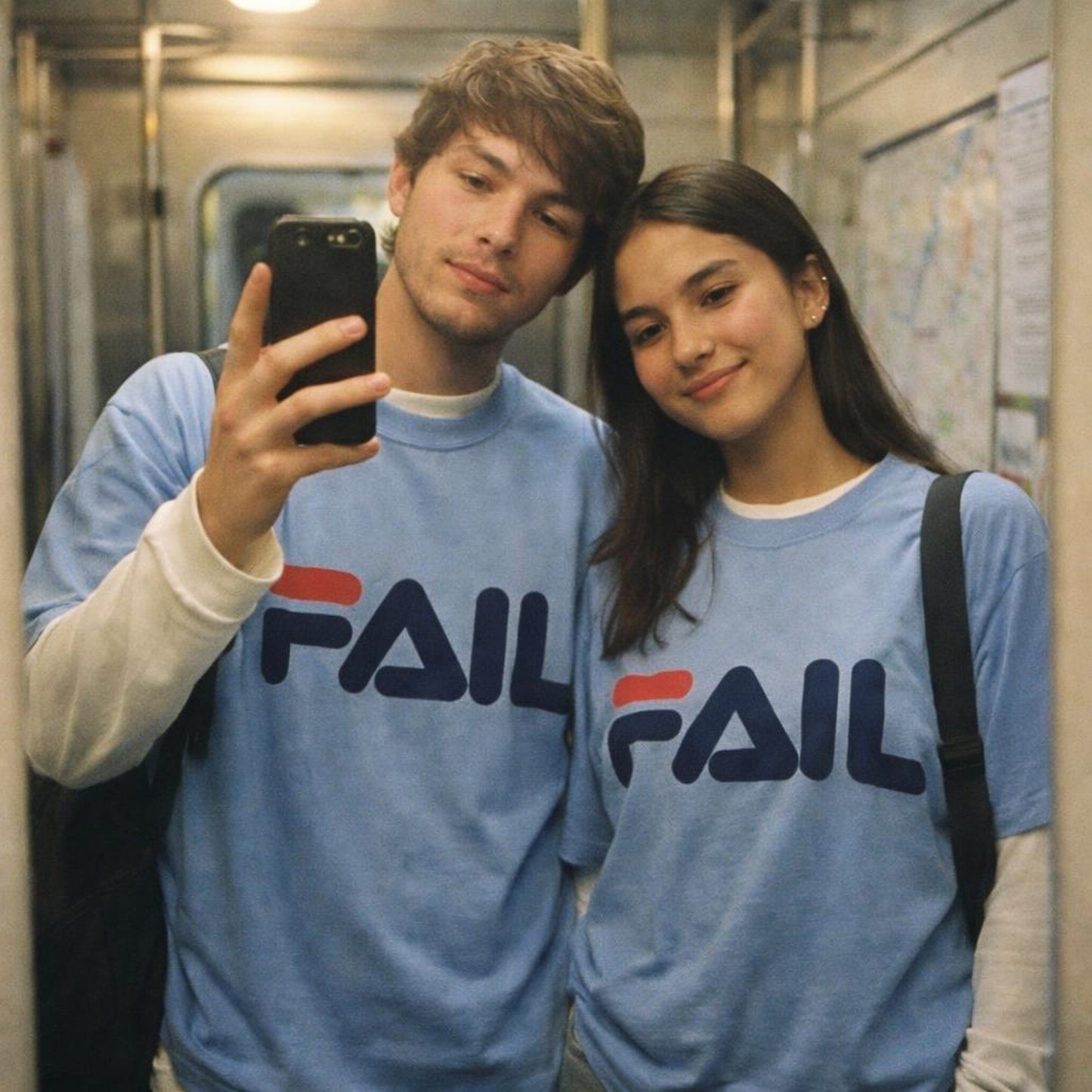 Fail | Oversized T-Shirt | Bold Black Diagonal — design detail