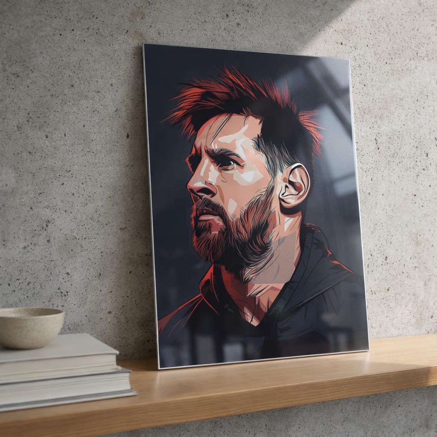 Messi Glazing | Metal Poster | GOAT Energy · design detail