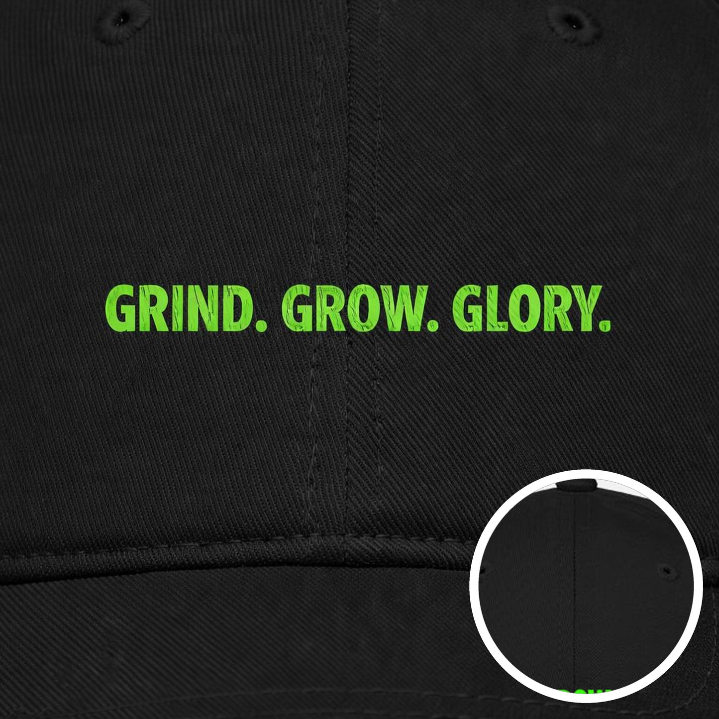 Grind Grow Glory | Baseball Cap | Embroidered · lifestyle