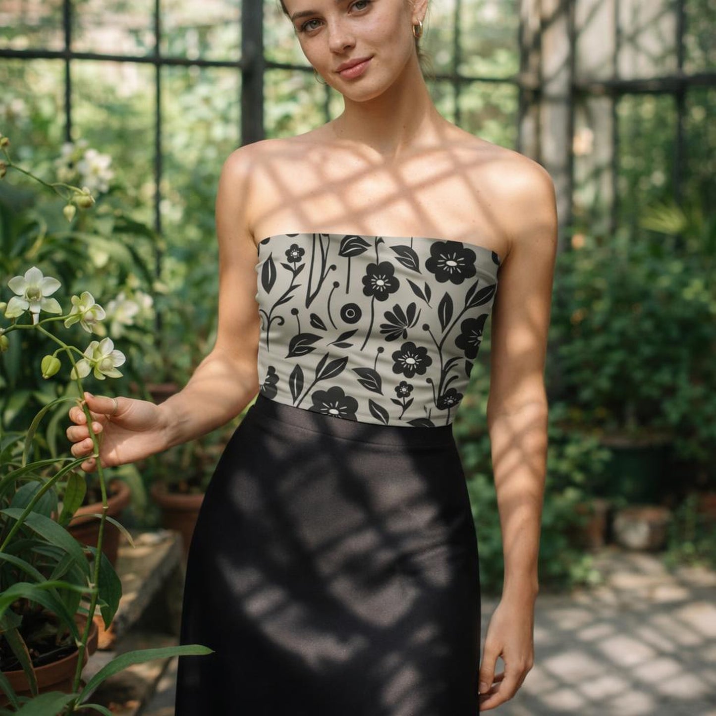Kaali Phool | Tube Top | Black Floral · lifestyle