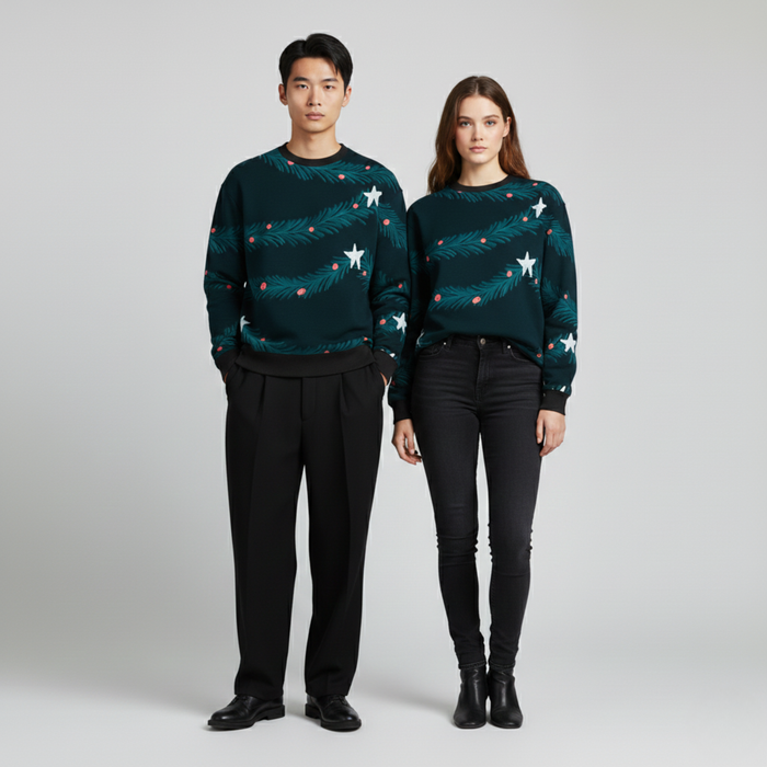 Evergreen Branches | Sweatshirt | Dark Teal