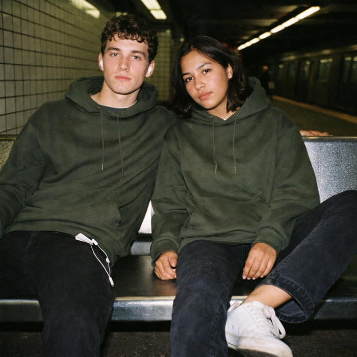 Earthy Vibes | Hoodie | Olive Green — front view