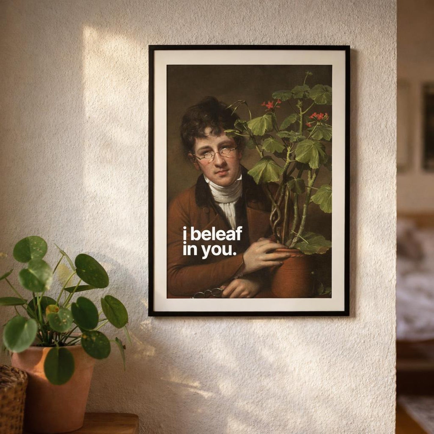 I Beleaf In You | A3 Poster | Plant Pun Vibes · design detail
