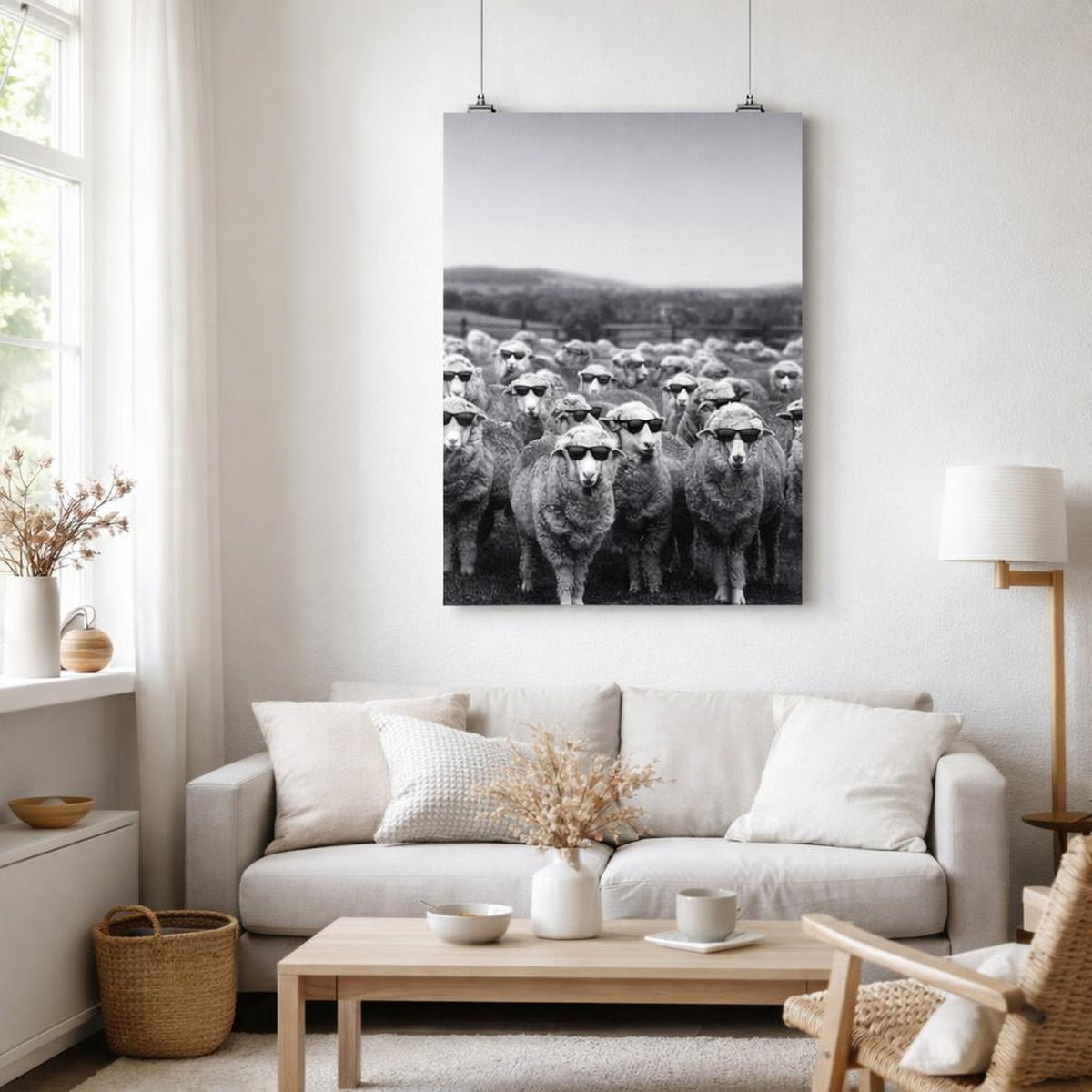 Sheep | A3 Poster | Sunglasses & Serenity · front view