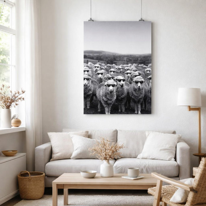 Sheep | A3 Poster | Sunglasses & Serenity · front view