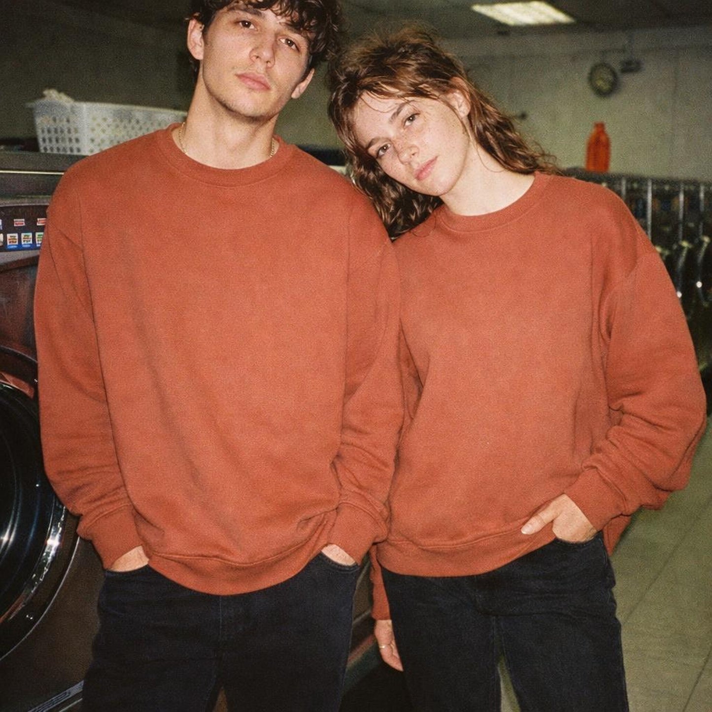 Warm Orange | Sweatshirt | Solid Comfort — front view