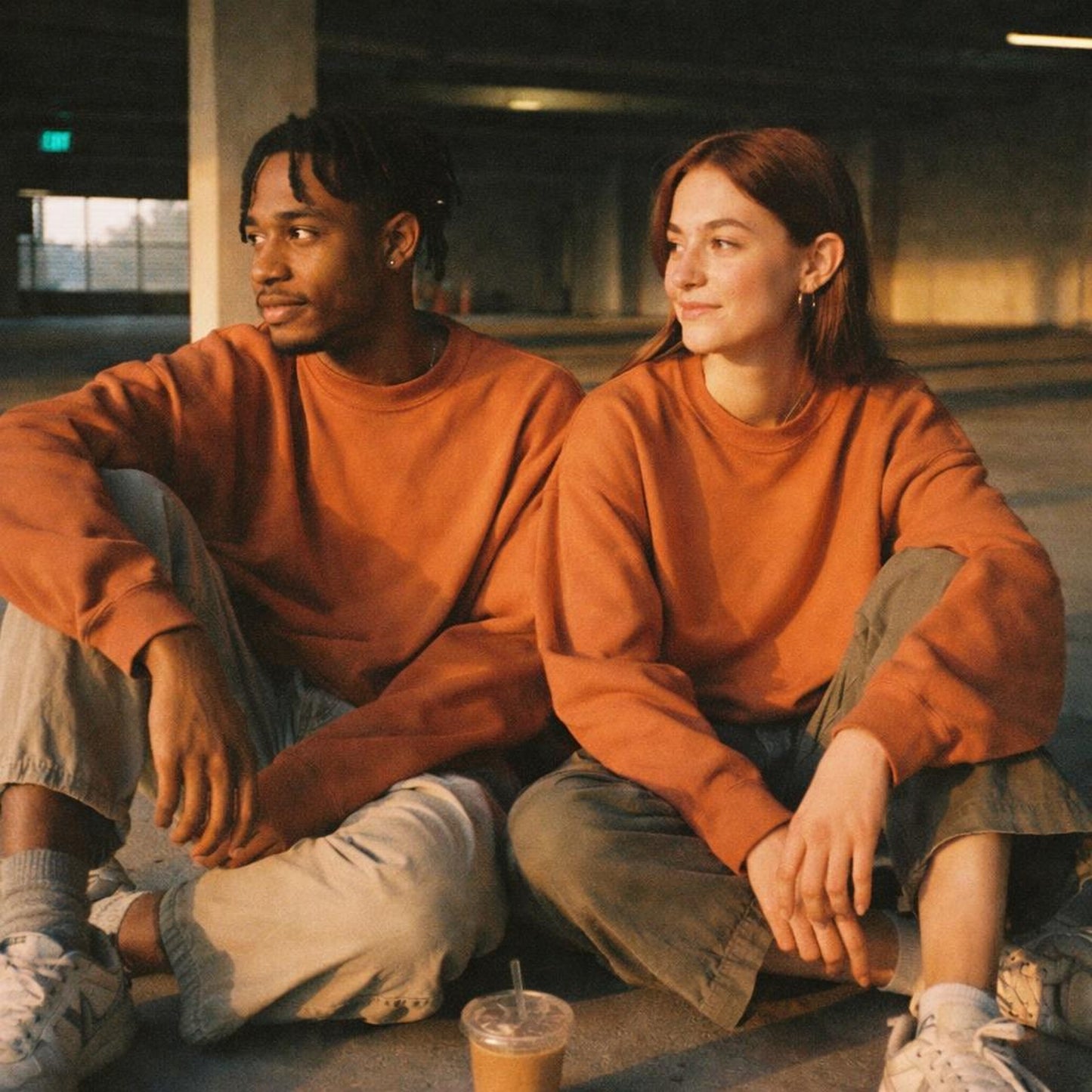 Warm Orange | Sweatshirt | Solid Comfort — design detail
