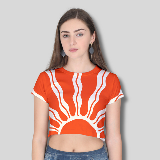 Women Printed Crop Top