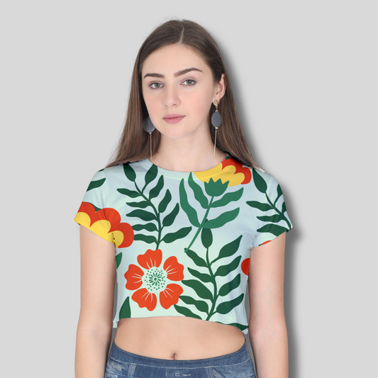 Women Printed Crop Top