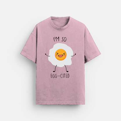 Egg-cited - Oversized Classic T-Shirt Pink