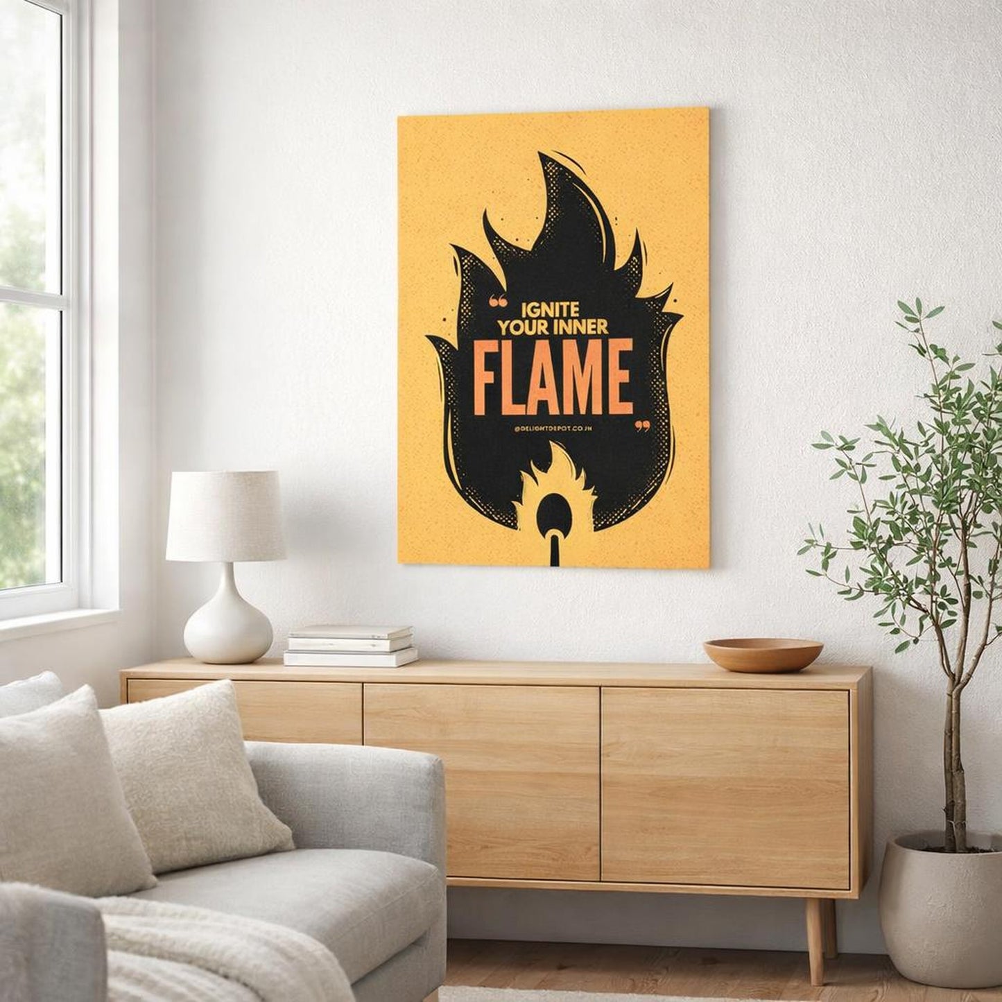 Ignite Your Inner Flame | A3 Poster | Bold Flame Graphic · front view