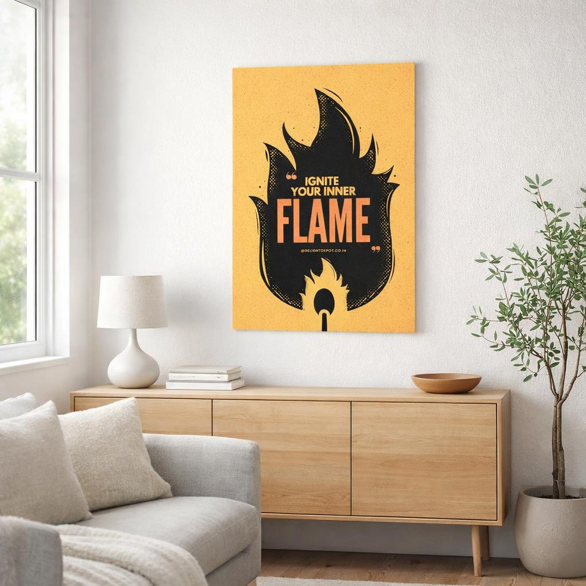 Ignite Your Inner Flame | A3 Poster | Bold Flame Graphic · front view