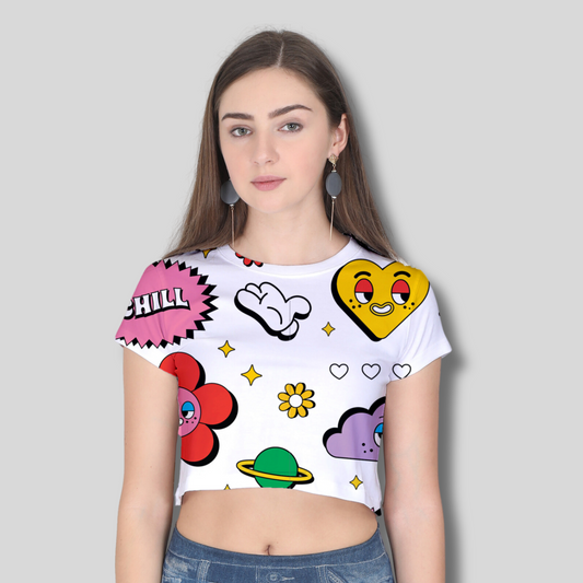 Women Printed Crop Top