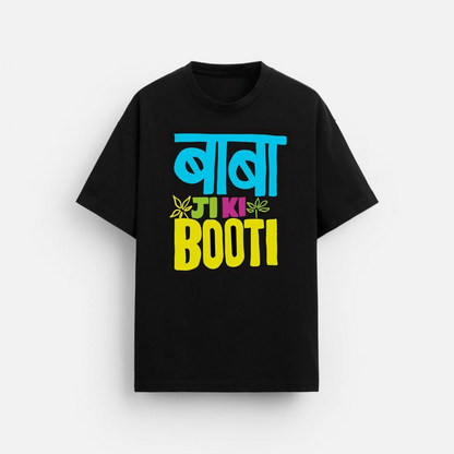 Baba Ji Ki Booti - Oversized Classic T-Shirt Black